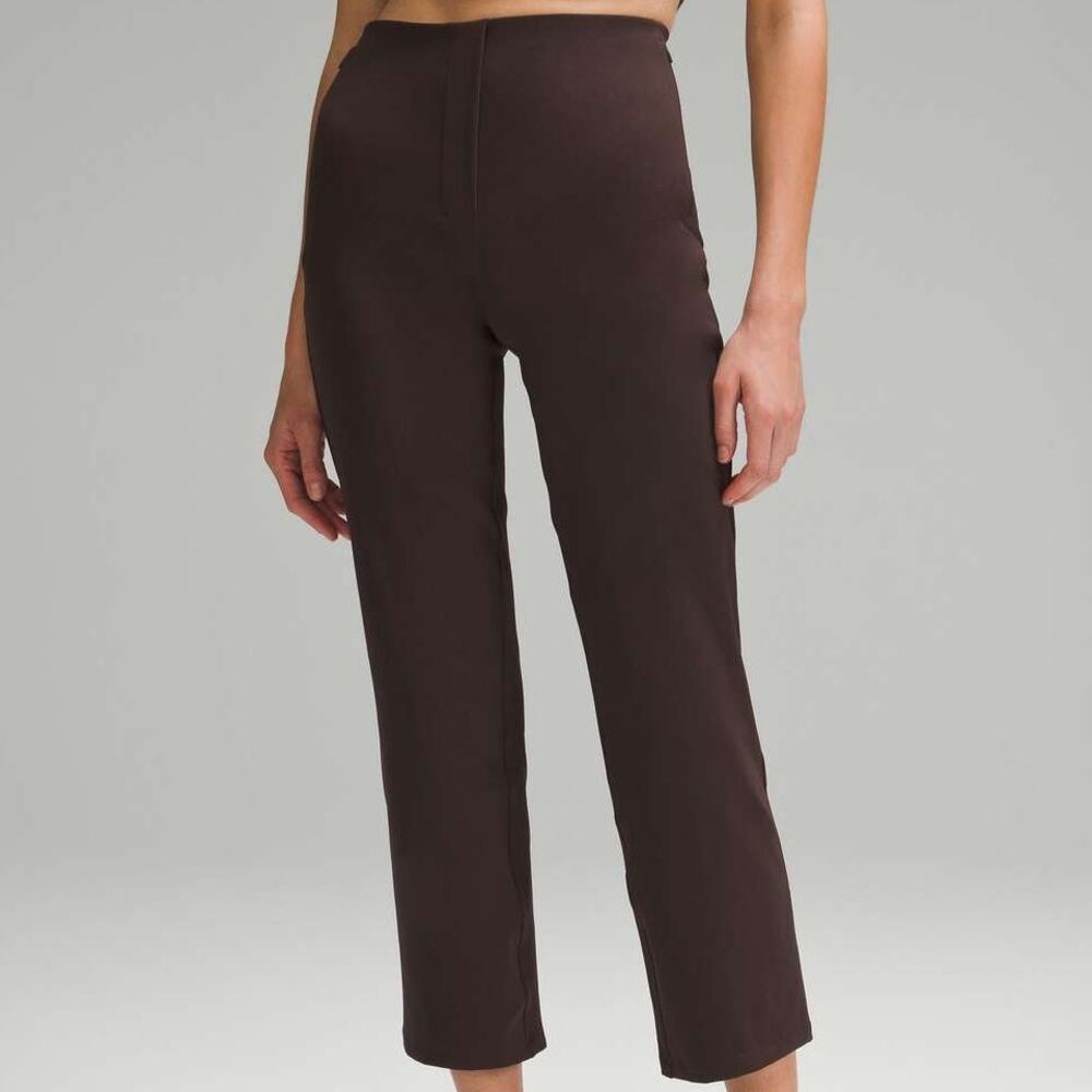 Lululemon NWT Smooth Fit Pull-On High-Rise Cropped Pant Espresso Size 0 Brown